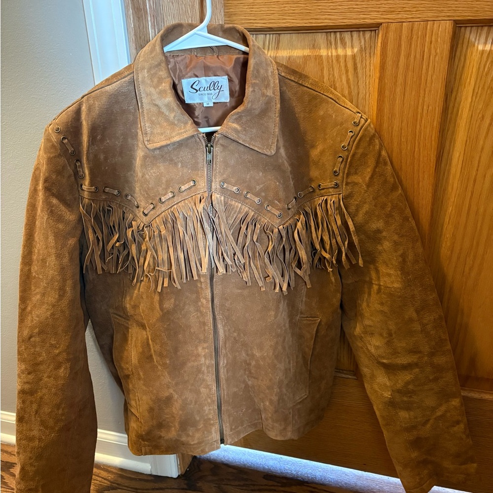 Scully Brown Suede Fringe Jacket
